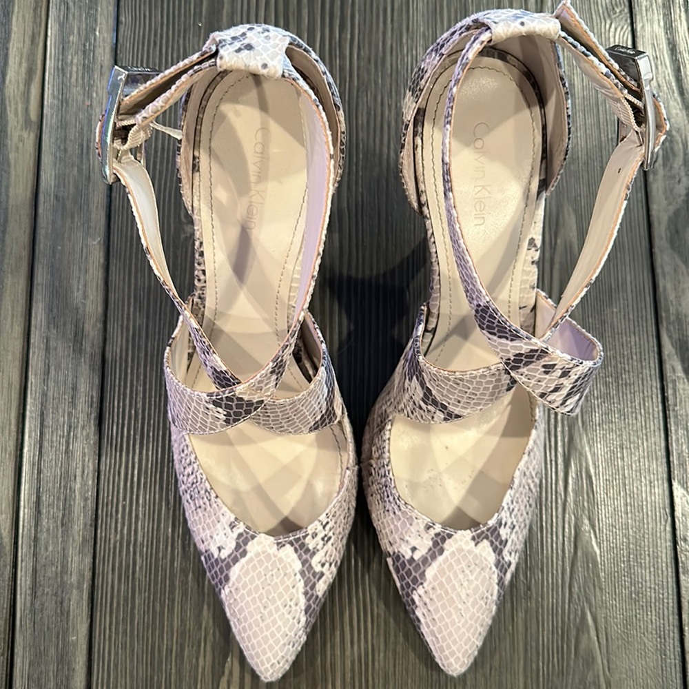 Calvin Klein Snakeskin Heels
